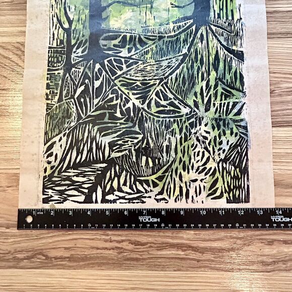 Sandra Rosen Holubow Print Signed Numbered Chicago Artist Trees Roots 14" x 23" - Picture 10 of 11